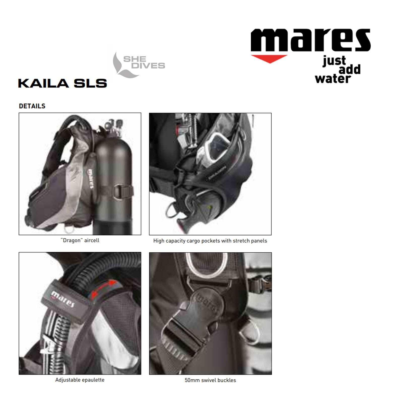 Mares Kaila SLS Gilet Stabilisateur Adulte Unisexe Couleur :