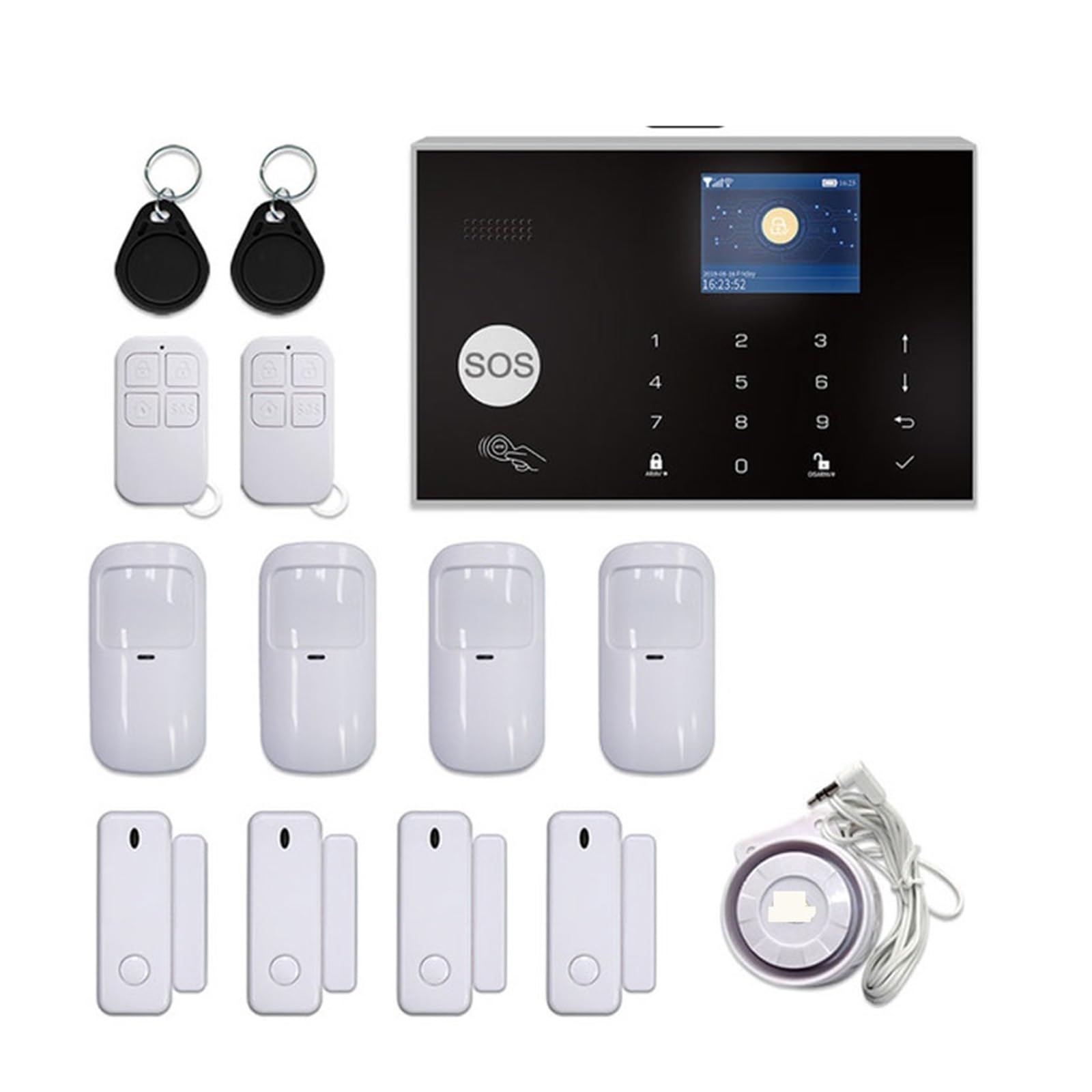 Sistema de Alarma, De Alarma For Seguridad Antirrobo En El Hogar, Kit Inalámbrico 433MHz, gsm, Control por Aplicación(YK-002-GSM-G30-M)
