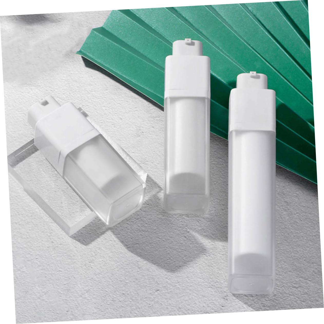 Botella de Cosméticos Bomba de Viaje 50ml 3 Piezas Color Blanco