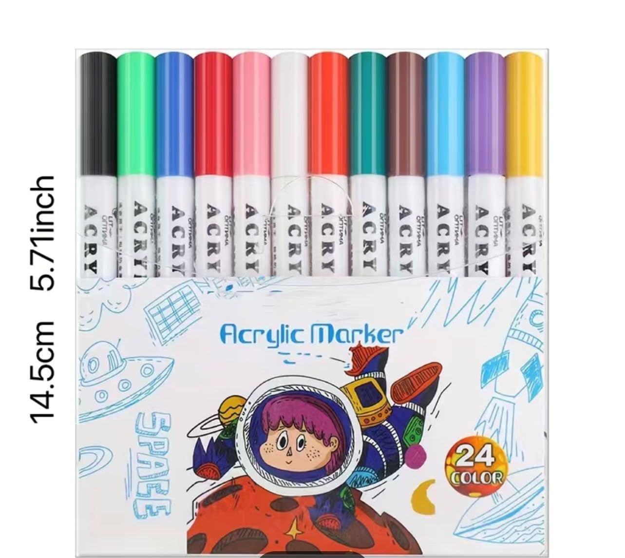 12 Colours Acrylic Painting Brush Pens For Rock Painting, Stone, Ceramic, Glasses, Wood, Canvas DIY Art decoration