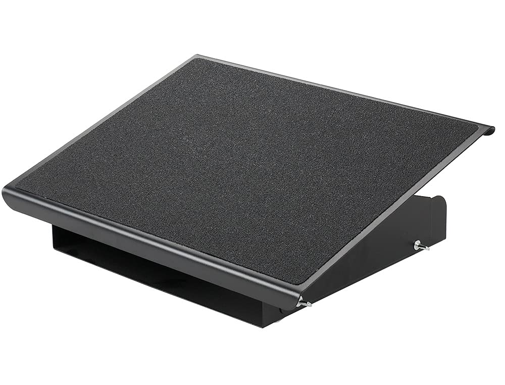 Reposapies metalico q-connect ajustable 3 alturas 415x326x103 mm