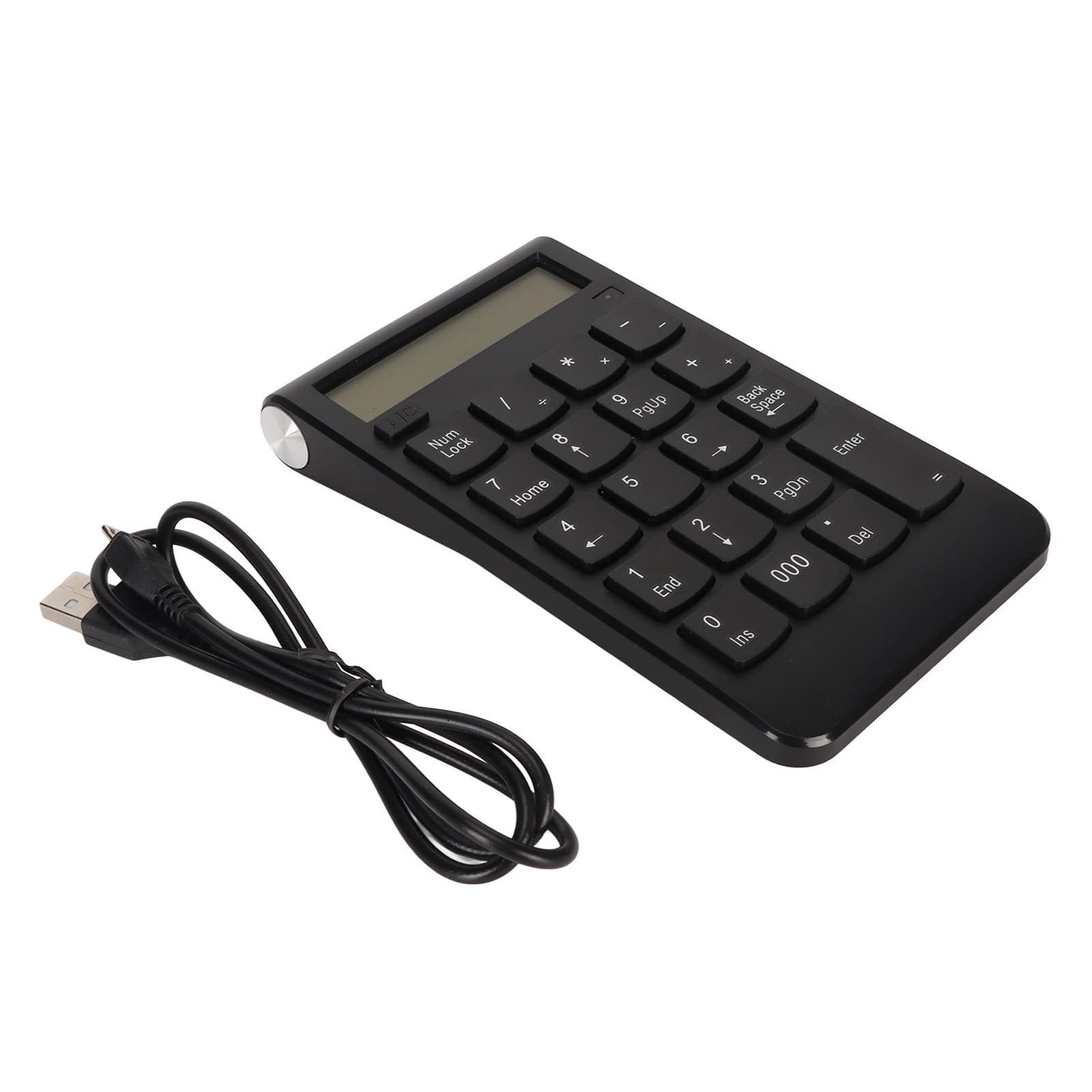 ANGGREK 2.4G Numeric Keypad 32.8 Feet Effective Distance Number Pad Black Plug and Play 19 Keys for Laptop