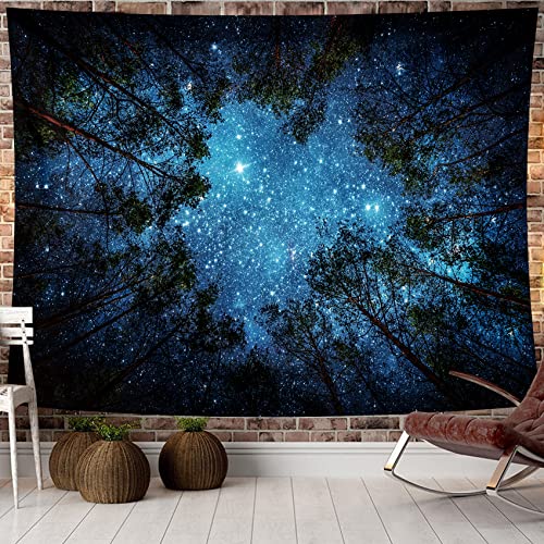 Nebel Wald Baum Wandteppich Psychedelic Wandbehang Tagesdecke Wandtuch Wandteppich Natur Landschaft...