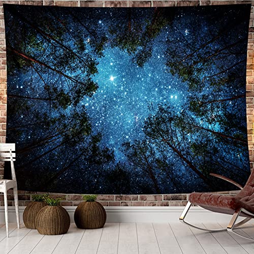 HALFLEMART Psicodélico Tapiz de árbol forestal Tapiz de pared Tapiz de ropa de cama Paisaje de la naturaleza Impresión de patrones Manta de playa para dormitorio Sala de estar Dormitorio 150x130cm