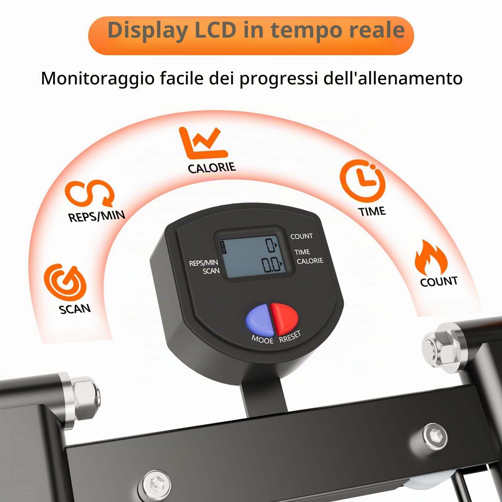 RYGEO, mini stepper pieghevole con scala verticale, macchina per esercizi a casa per addominali, glutei e gambe, cardio con resistenza regolabile