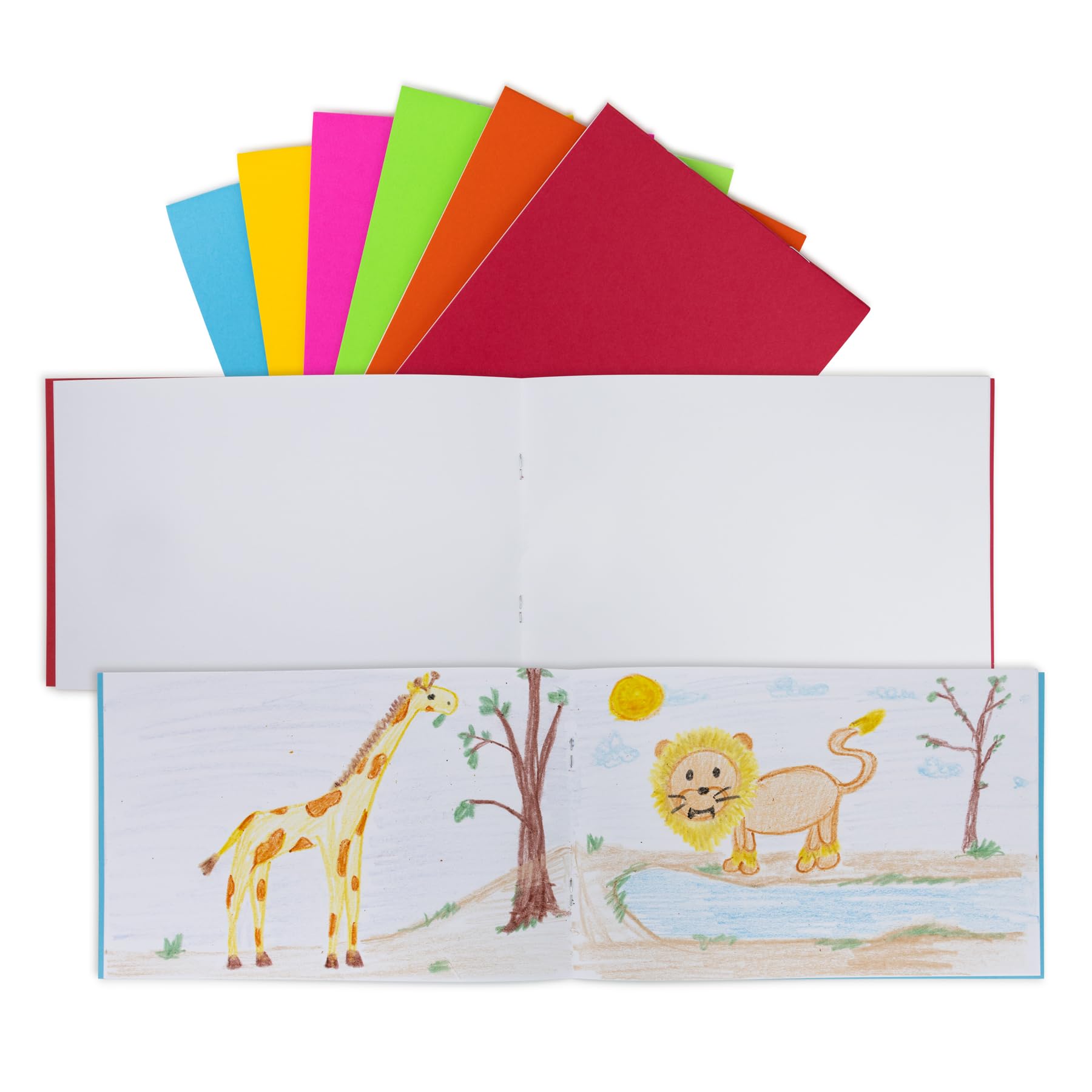 Hygloss Products - Libri bianchi, paesaggio 20 libri 5.5 x 8.5 Inch Colori vivaci.