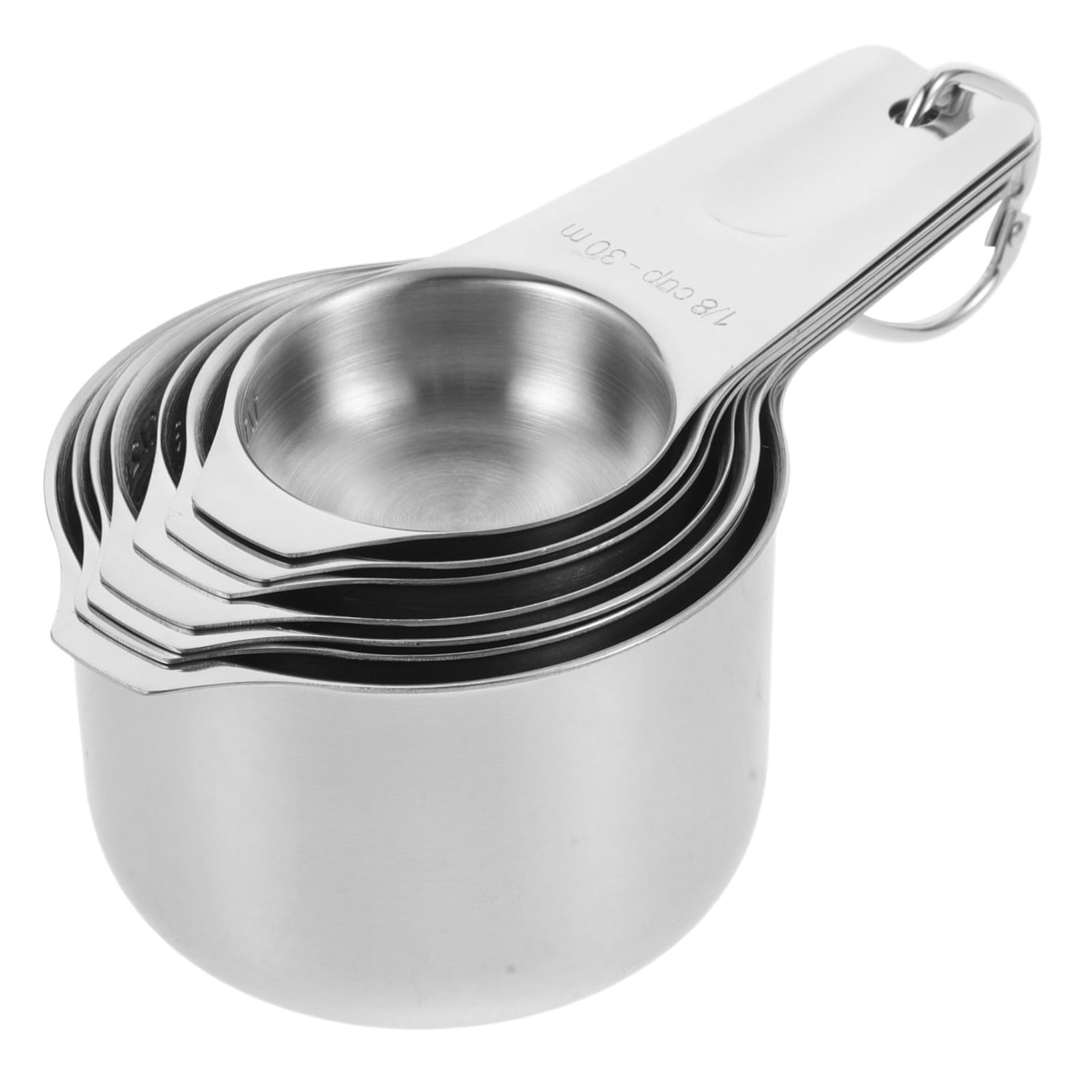 Uonlytech Misurini in Acciaio Inox con Scala Strumenti di Misurazione Precisi per Cucinare e Cottura al Forno Design Elegante e Impilabile Facile da Pulire