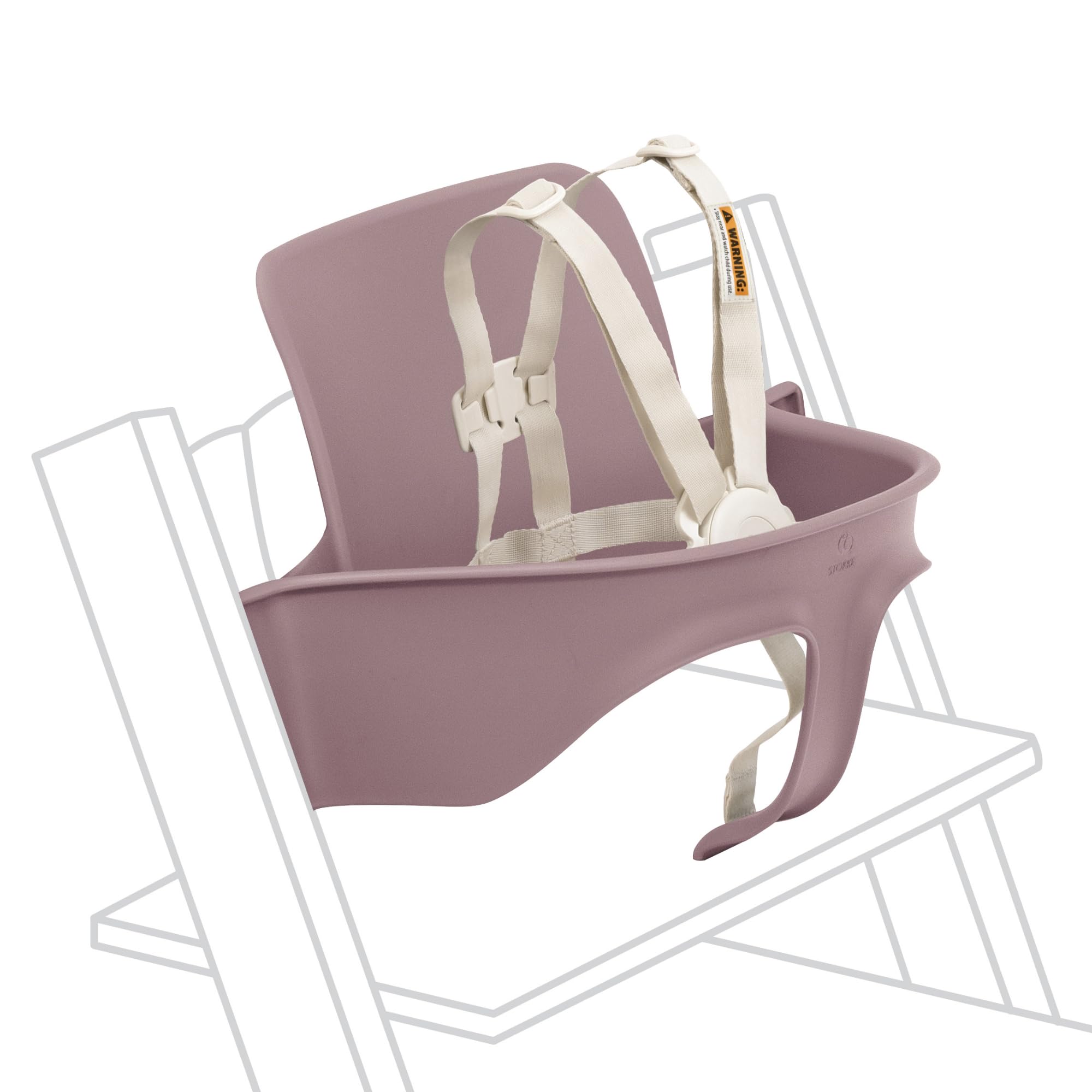 Stokke Tripp Trapp Baby Set 2, Heather Mauve - Ages 6-36 Months - Convert The Tripp Trapp Chair into a Comfortable High Chair - Includes Stokke