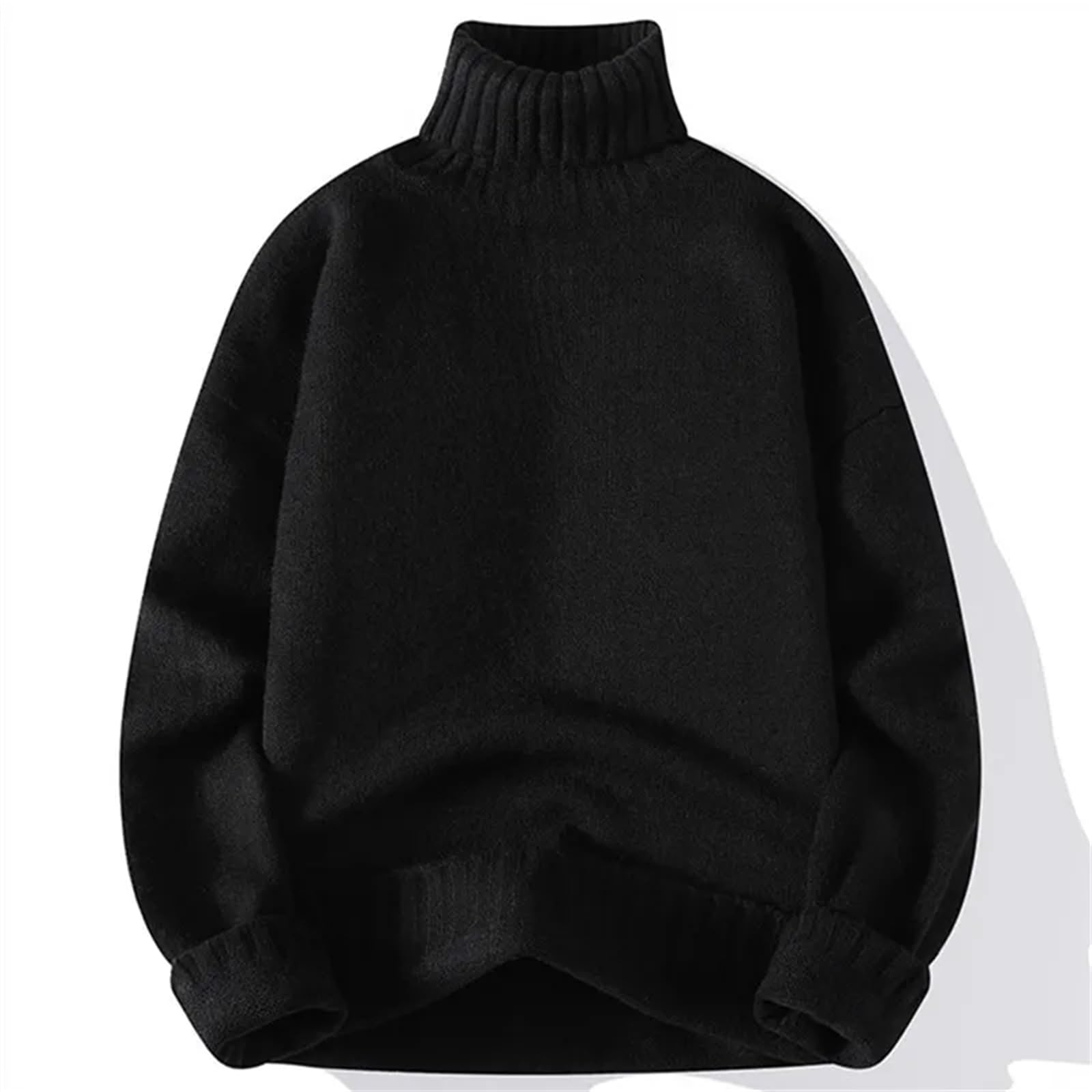 Maglione da uomo a collo alto casual tinta unita maglione lavorato a maglia autunno e inverno maglione caldo e morbido per gli uomini