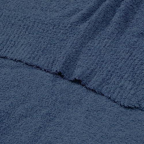 Super Soft Blanket 50”X60” Cozy Throw Blanket Chunky Knit Blanket Fluffy Blankets Throws And Blankets For Couch Sofa Bed Office, Navy Blue #TOP2