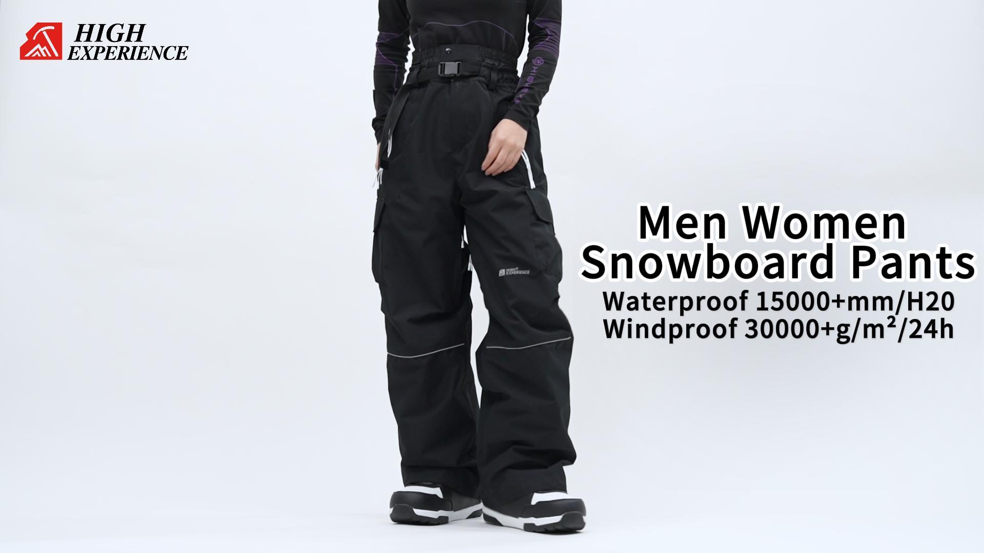 Amazon.com : HIGH EXPERIENCE Snowboard Pants for Women Men Baggy