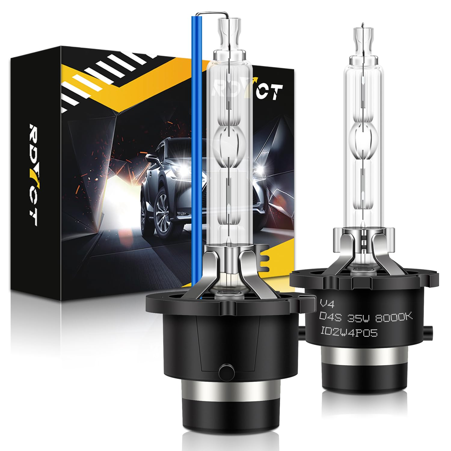 HID照明　4ケセット HIDバルブ D4S 5500K 大光量3800ルーメン 35W DC12V DC24V 岩崎照明 2