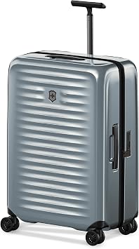 Victorinox Airox Medium Hardside Case - Sleek 4-Wheeled Luggage - Suitcase Includes Combination Lock, Spinner Wheels & More - 74 Liters, Silver