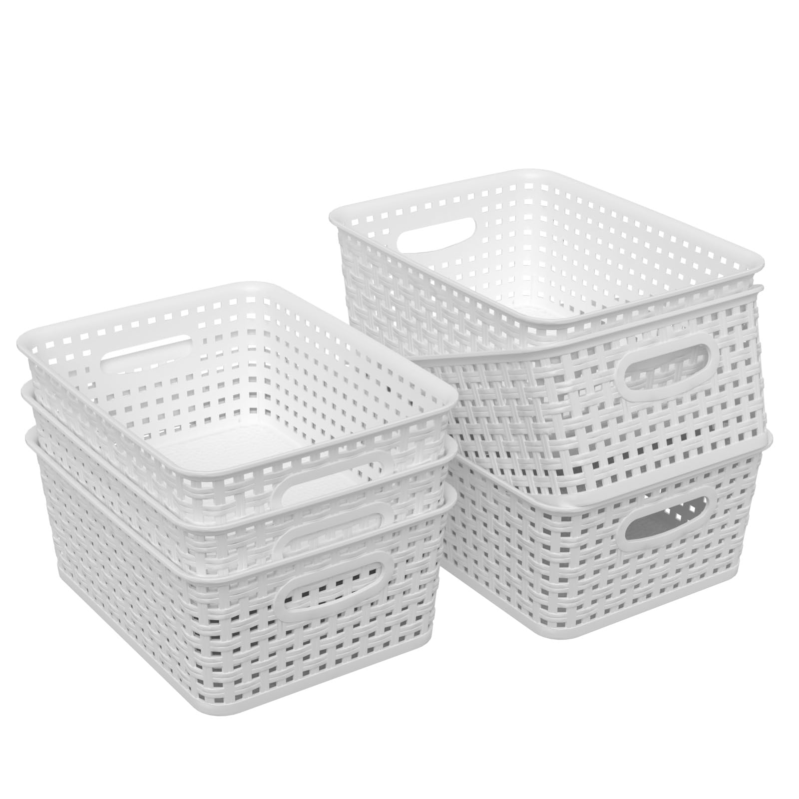 Panier de rangement en plastique pour organiser la cuisine et la salle de bain lot de 6
