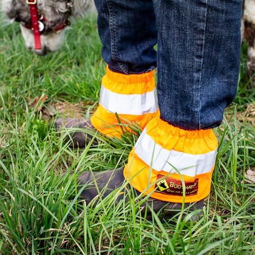 Bootmates Schuh-Überzieher Schuh-Stulpen für Garten, Reiten & Wandern | Galosche kurz in Orange | Arbeitskleidung für Wald, Straßenbau & Handwerk – Bild 6