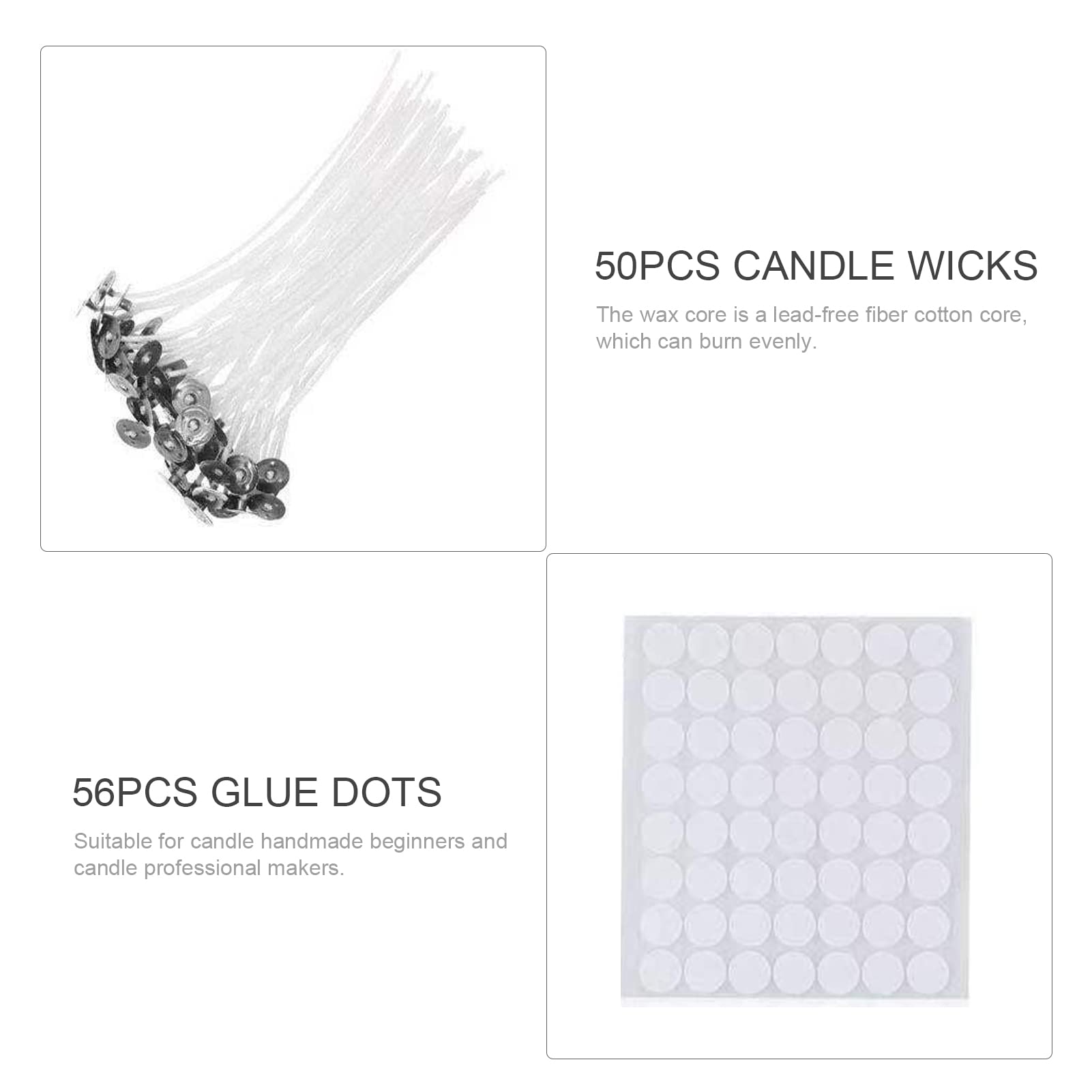 Kit per la creazione di candele fai da te con vaso di cera d'api 50 stoppini adesivi titolare cucchiaio completo per principianti set