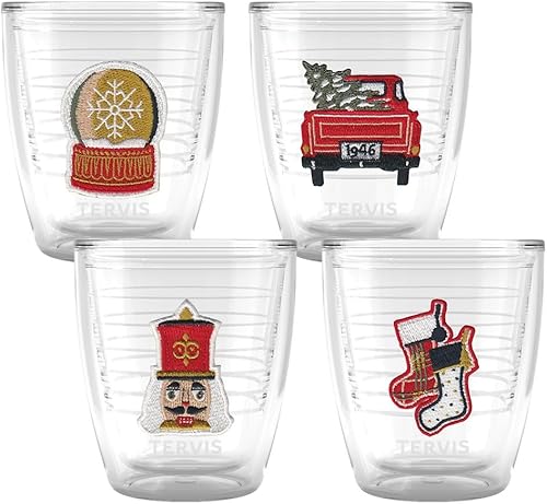 Tervis Christmas Holiday Traditions Collection - Vaso aislado de doble pared hecho en Estados Unidos, mantiene las bebidas frías y calientes, 12
