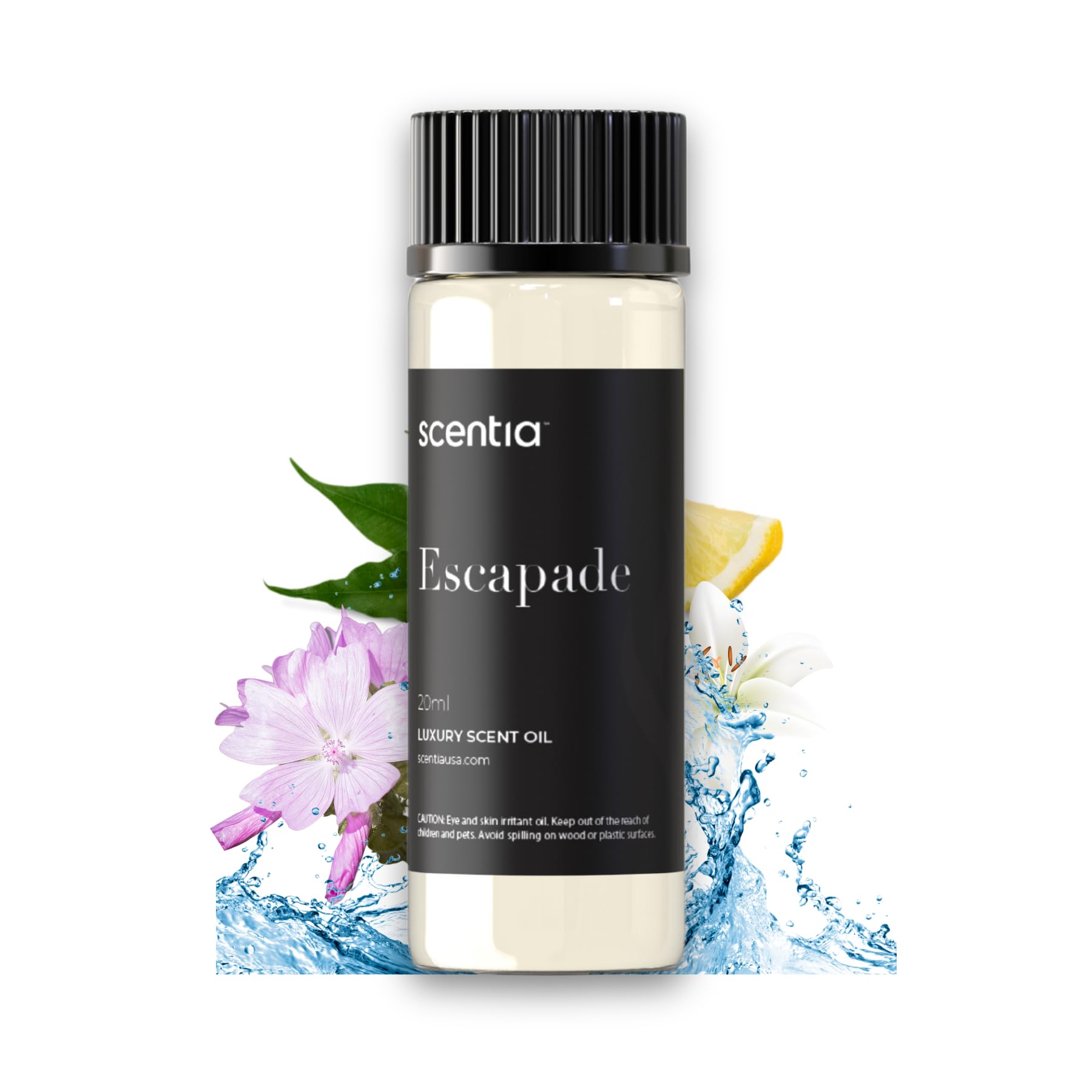 Scentia Luxury Home Fragrance Scent, Diffuser Refill, Essential Oil Blend of Jasmine, Bergamot & Fresh Marine Notes for Waterless Diffusers &