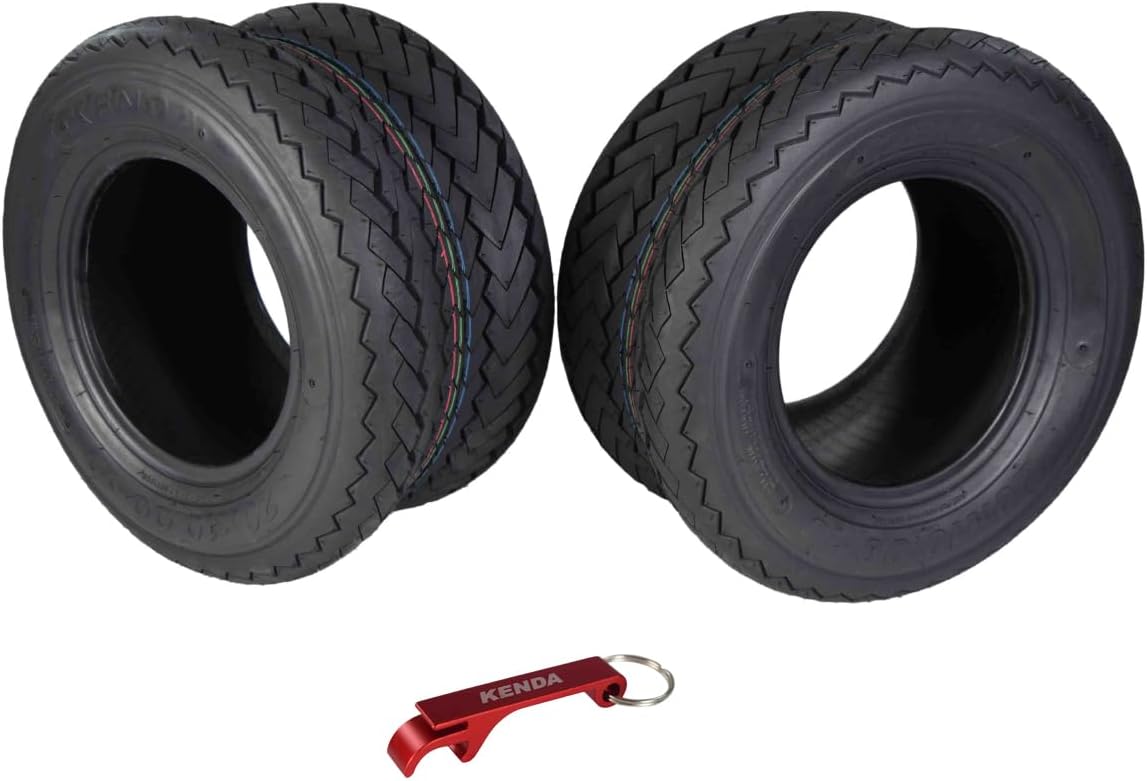 Kenda Hole-N-1 K389 20x10-10 Tubeless Golf Cart Turf Tire 4-Ply Rating with Keychain Hole in one 20/10/10 – 2 Pack