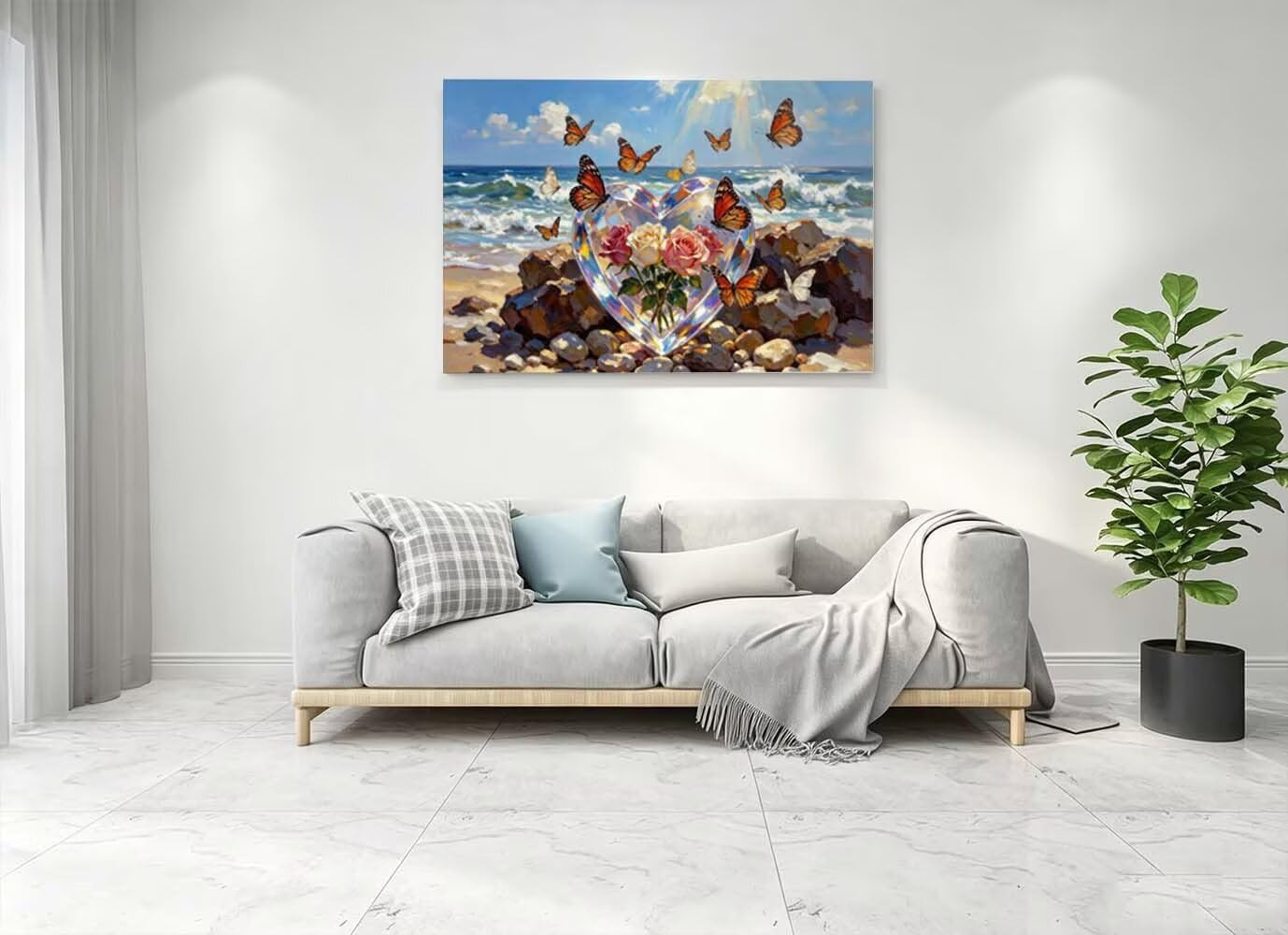 Motyl "zrób to sam" obraz diamentowy obraz 2 sztuki 95 x 70 cm L-1844