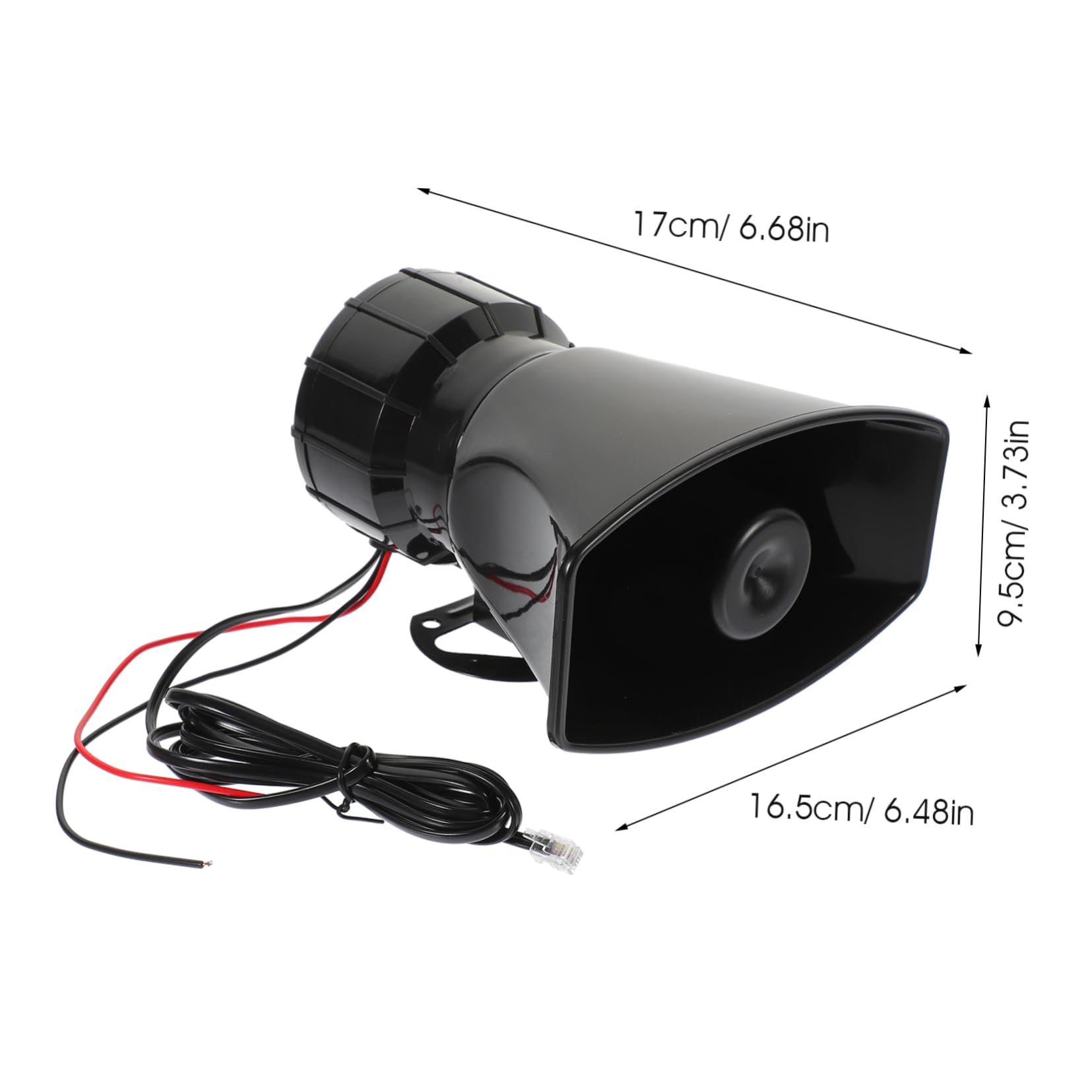 Happyyami 1 Set Car Alarm Horn with Remote Control Loudspeaker Security Horn with Multiple Alarm Sounds for Easy Installation and Daily Use