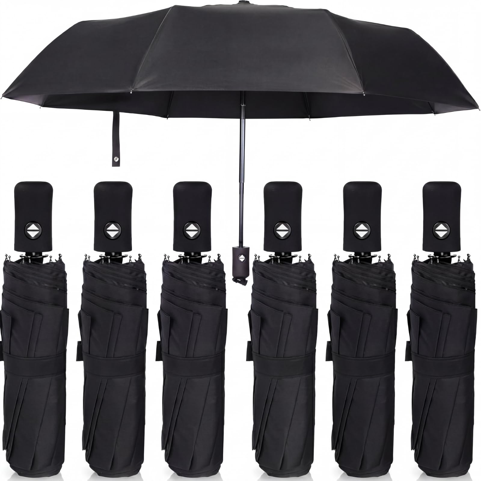 Jexine 6 Pack Windproof Travel Umbrella