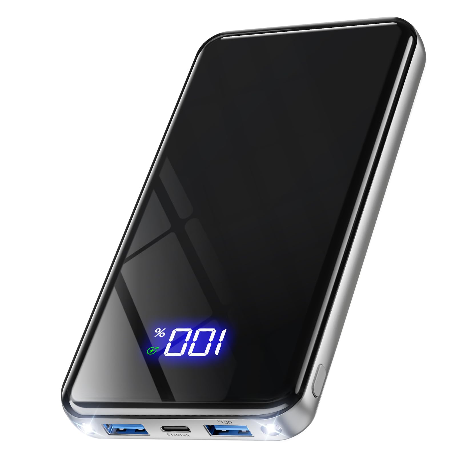 Power Bank,26800mAh Powerbank USB-C 25.5W Große Kapazität Tragbarer Externer HandyAkkus,Taschenlampe,3 in 1 Cable,Akku-Pack für iPhone 17 16 Pro Max 15 14 13 12 Galaxy S25 Edge,für Reisen, Camping