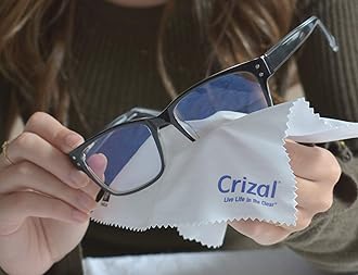 Crizal Eyeglass Cleaning Cloths – 8 Pack Premium Microfiber – Safest Cloth for AR Lenses – Bulk Value for Eyeglasses, Screens & Cameras