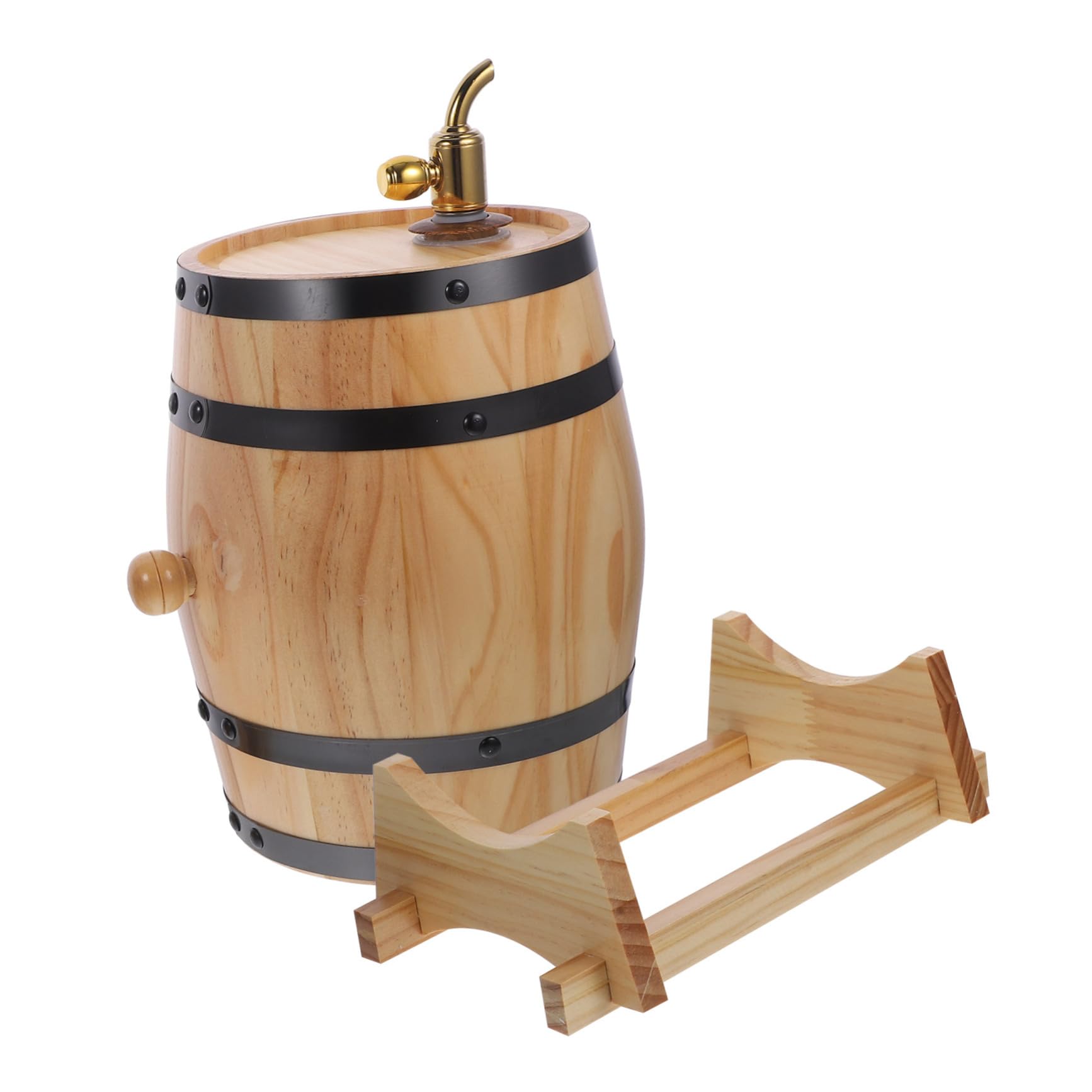 Garneck Elegant Red Wine Beer Wood Bucket Decorative Pub Bar Storage Random Color