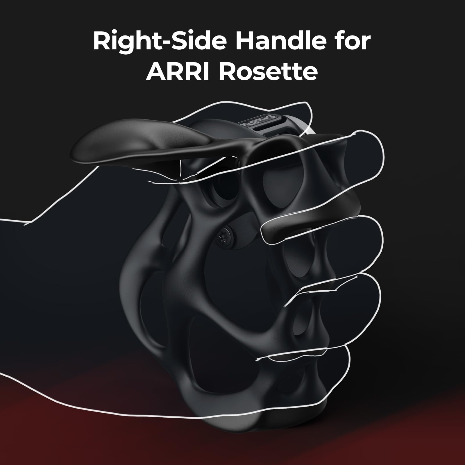SMALLRIG Poignée Creuse Rotative à 360° Côté Droit pour Arri Rosace, Charge de 15 kg/33 LB pour Cages de Caméra et Supports d'Epaule - 5241