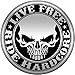 Hot Leathers Men's Hardcore Stencil Skull Pewter Biker Pin