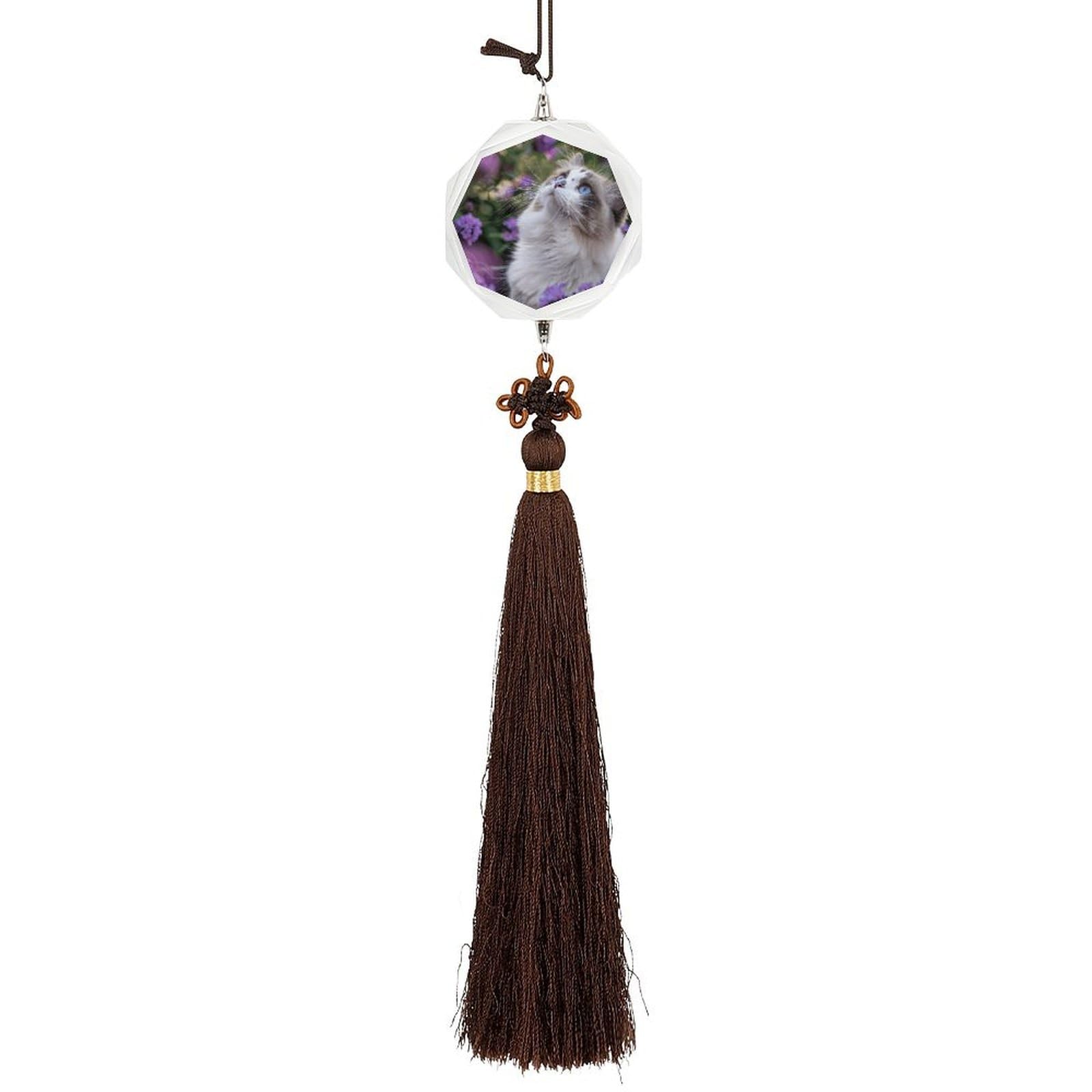 Crystal Car Pendant Charms Hexagon Crystal Rear View Mirror Charms In The Garden Auto Hanging Interior Ornament Pendant Car Interior Accessories for Women Men Auto Decor