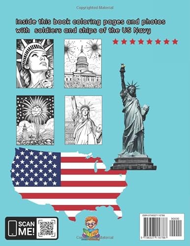 God Bless USA Coloring Book: Color Large Pages of USA Symbols and Icons Liberty Bell Coloring Pages