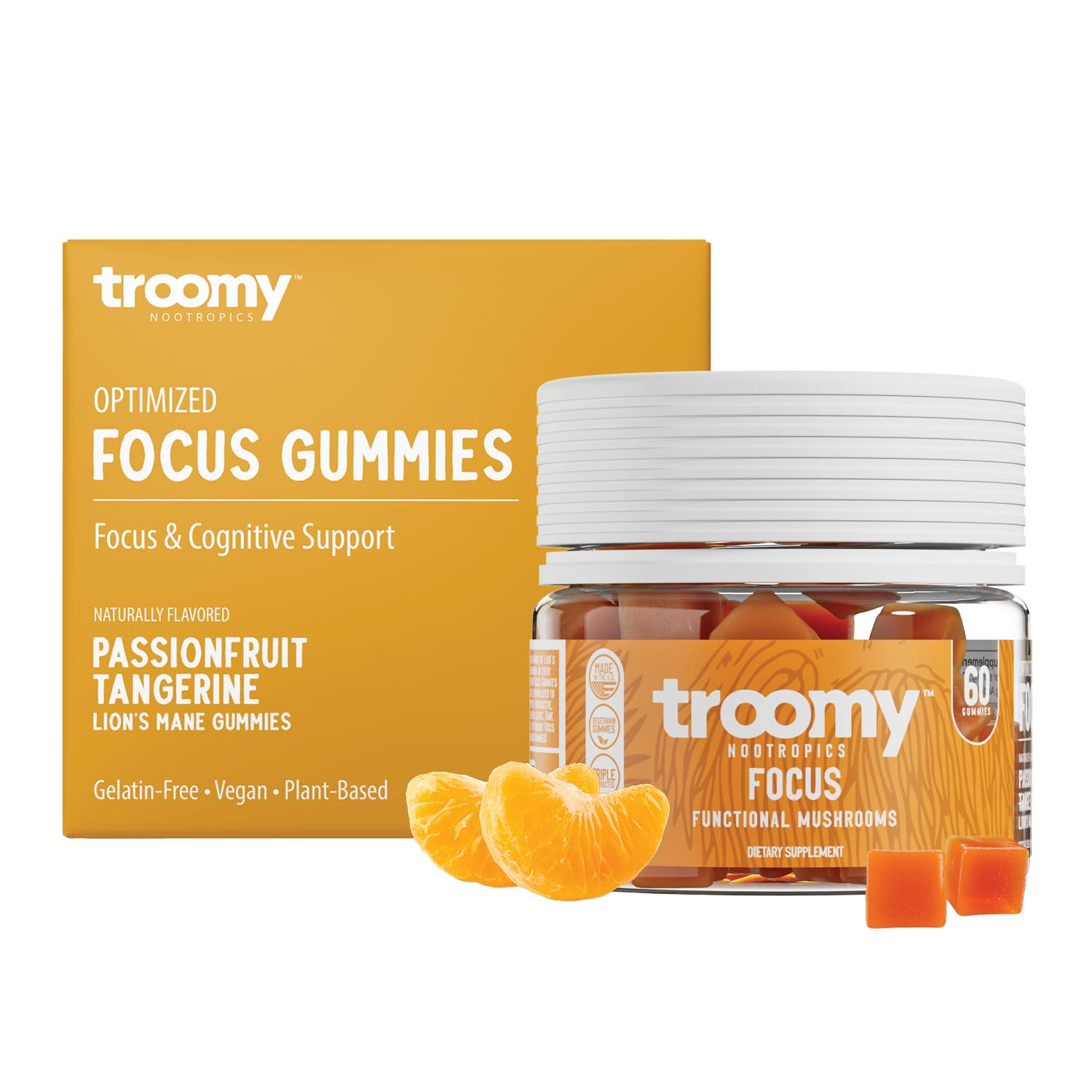 Amazon.com: Troomy Lion's Mane Focus Gummies 60 Count - Natural