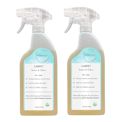 naturally it's clean Carpet Stains & Odors Cleaner; Plant Based Enzyme Safely Cleans Pet/Food Stains, Grease & Ink from 