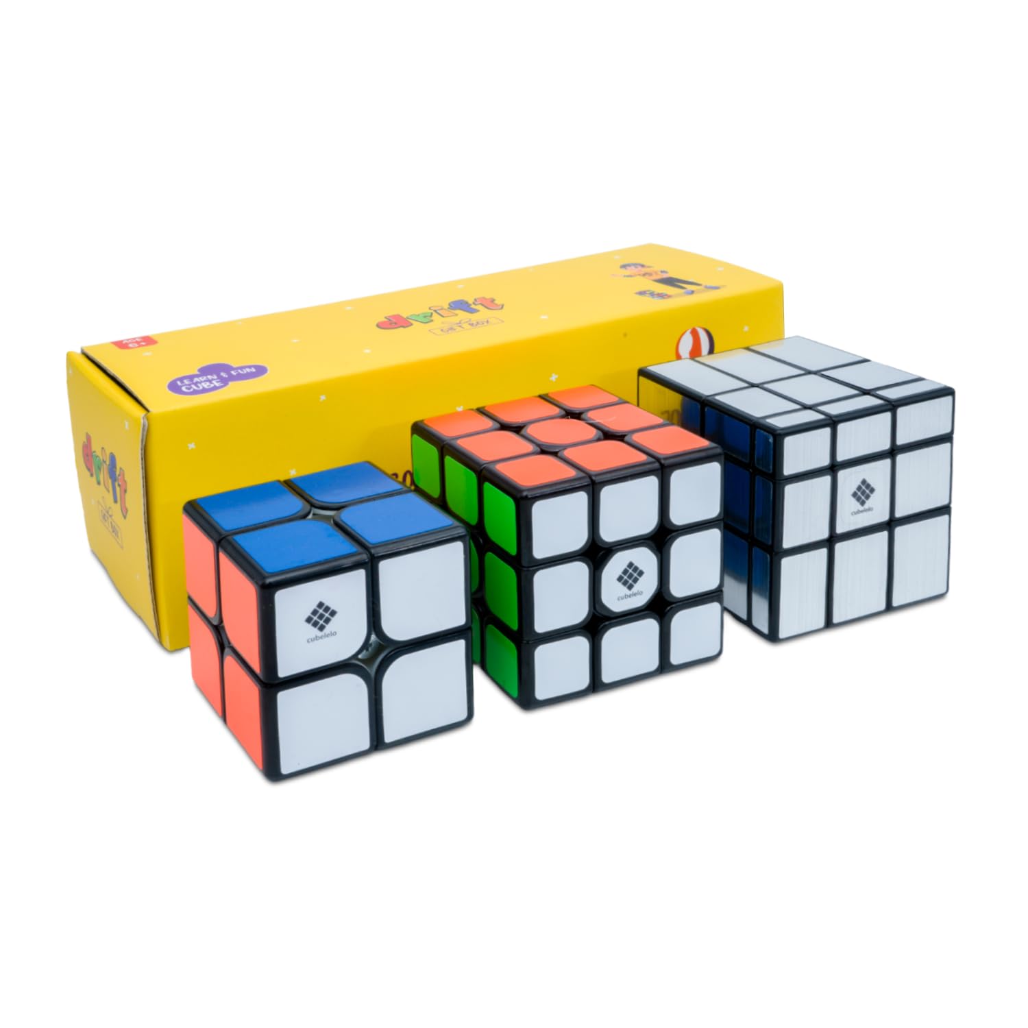Cubelelo Drift 2x2, 3x3 Black & Silver Mirror Gift Box | 3-in-1 Puzzle Game Set | Triple The Challenge, Thrice The Fun | Ultimate Value Saver Combo | Brainstoming Toy for Children Kids & Adults (B0CGNTR3W7) Amazon Price History, Amazon Price Tracker