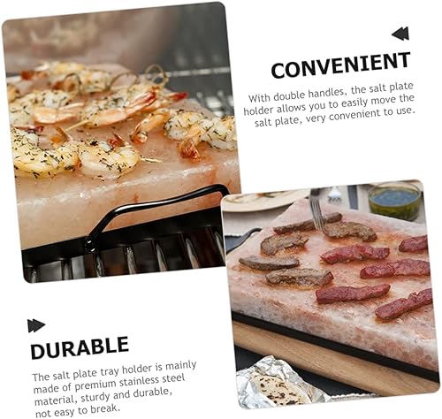 Miniatura 7 de Yardwe 2 unidades de bandeja de bloque de sal de sal piedras de cocina para carne a la parrilla regalos para hombres bloque de losa de sal regalos