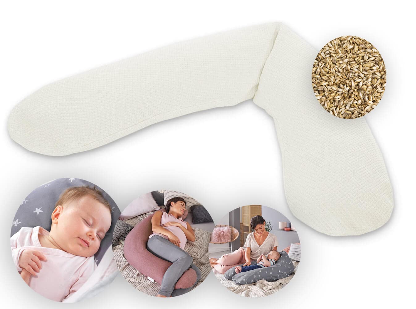 Theraline Almohadillas de Lactancia, Cojín con Relleno de Espelta, Color Crema 161