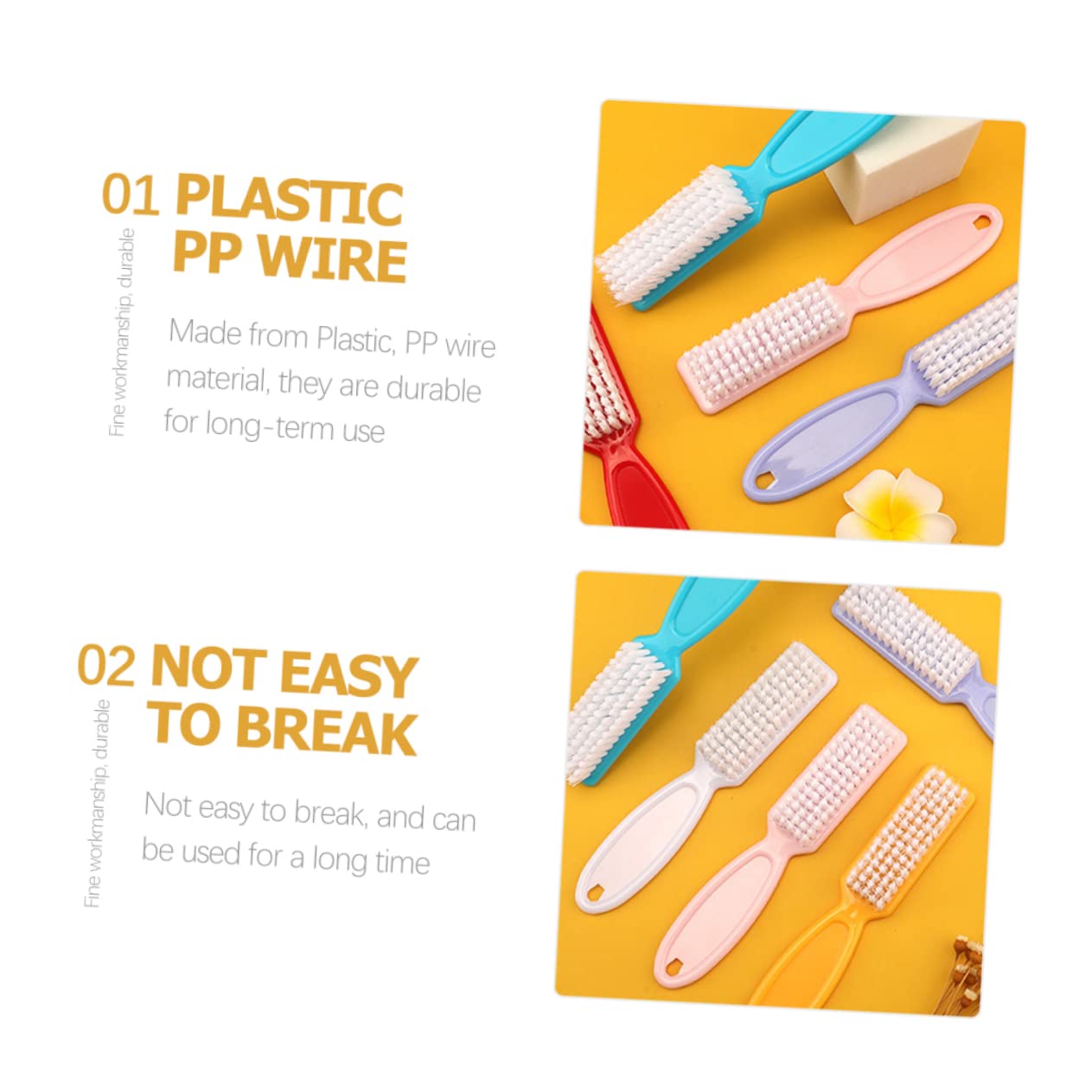 VALICLUD Spazzola per Unghie 24 Pezzi in Plastica Setole Resistenti, Facile da Impugnare da Conservare, la Pulizia delle Unghie in Cucina e Lavandini Colore Casuale