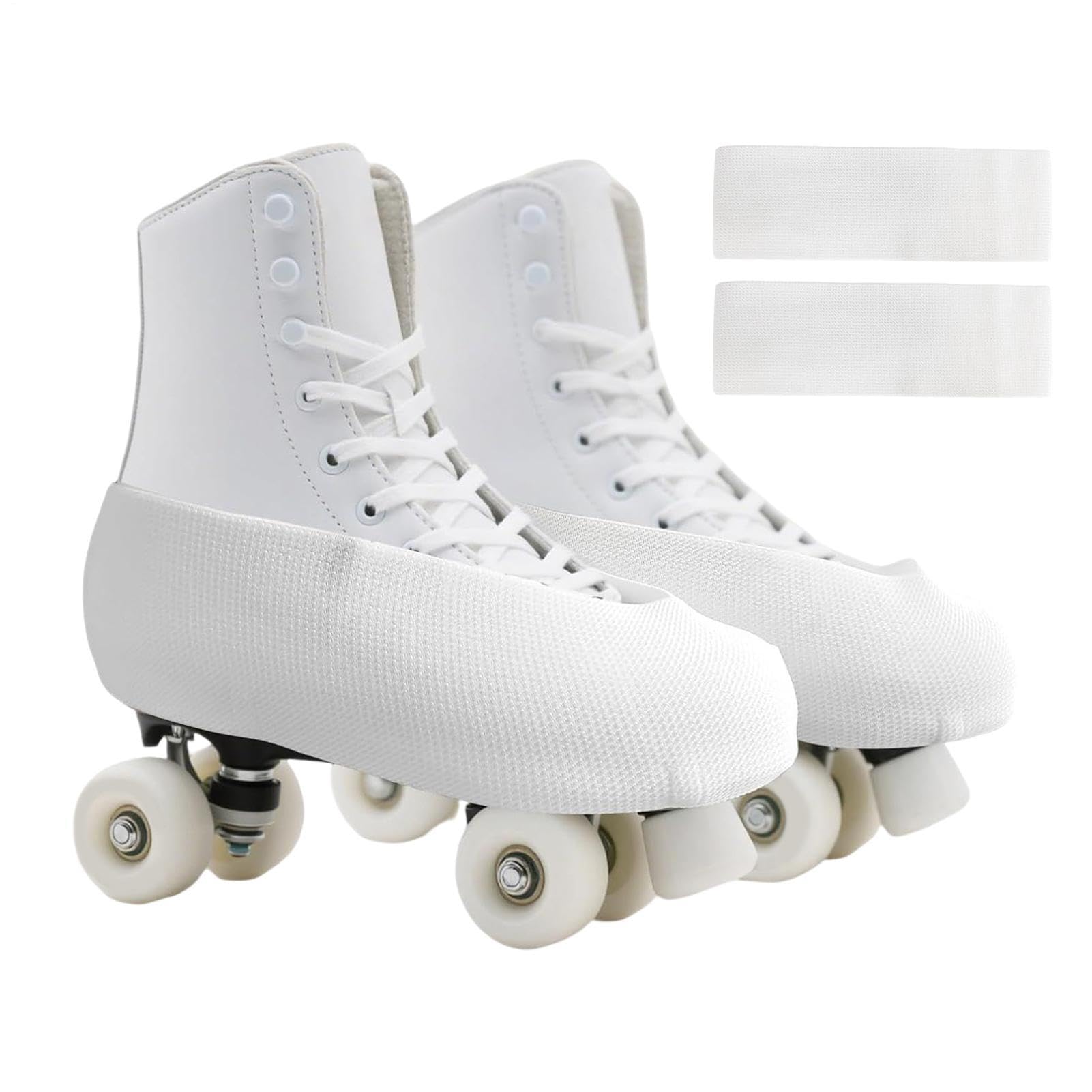 Qasuao Protectors for Figure Skating Skates, Soft Elastic Roller Protection Roller Skate Protective Covers for Teenagers Girls Adults Figure Skating Ice Hockey Training