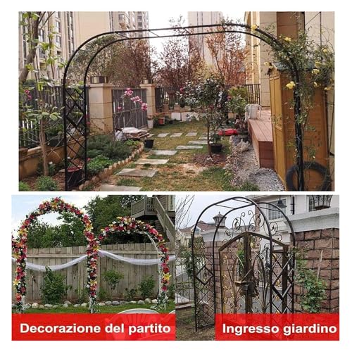 Arche de jardin en acier noir de 2,7 m pour sublimer vos allées de roses - 8