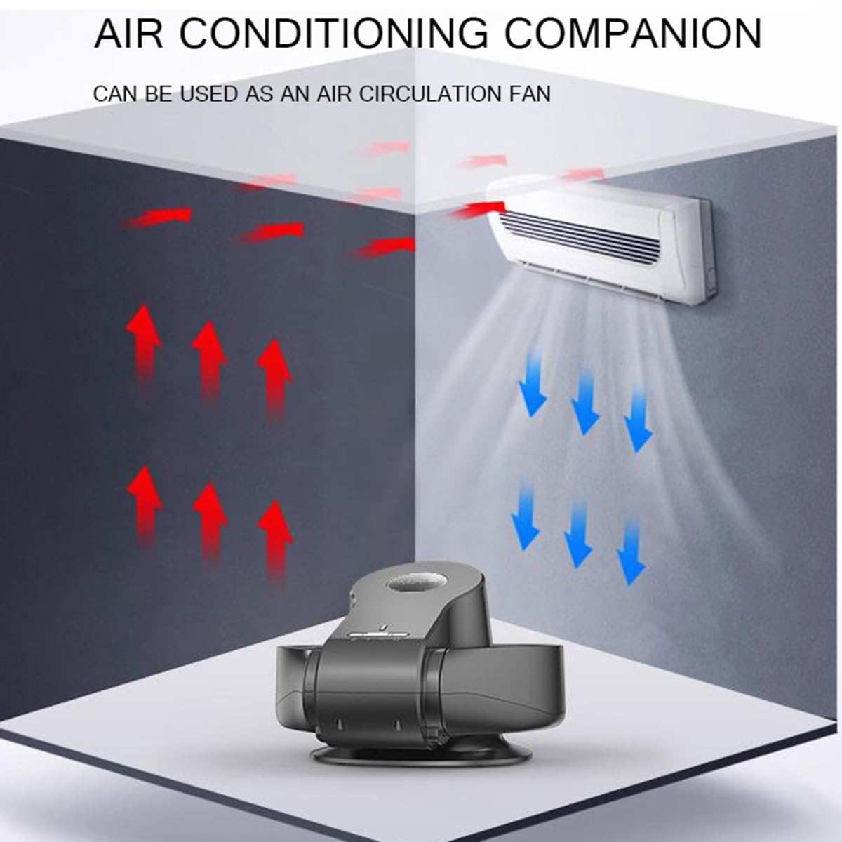 Turbo Ventilateur Silencieux Ventilateur De Bureau 300 MAh-500 MAh Feuille Sans Vent Ventilateur Électrique Oscillant Ventilateur Mural Sans Pale Avec Télécommande Pour Chambre, Bureau(Tension du vent