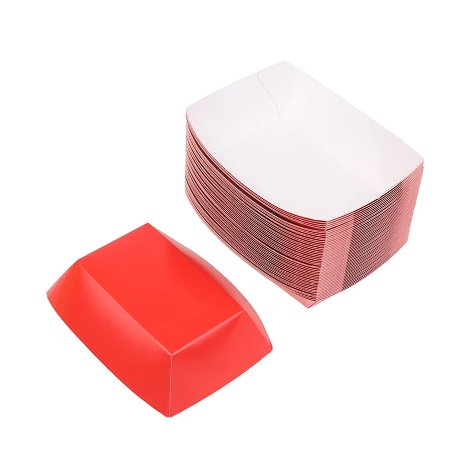 100Pcs Disposable Paper Boats Kraft Food Serving Trays for Party Snacks