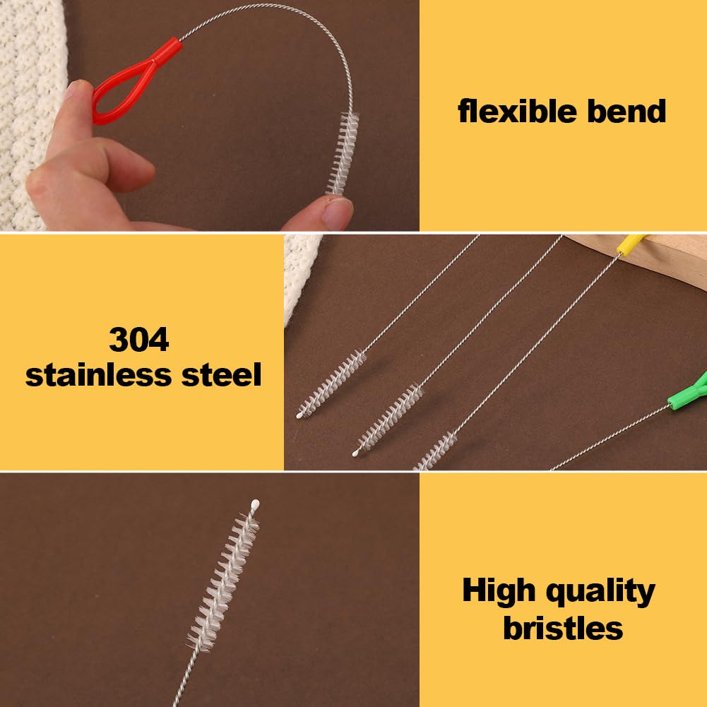 Scovolini Per Bottiglie 6 Colori - Set Spazzole In Acciaio Inox Per Pulizia Cannucce, Tubi, Biberon, Riutilizzabili - Foto 12