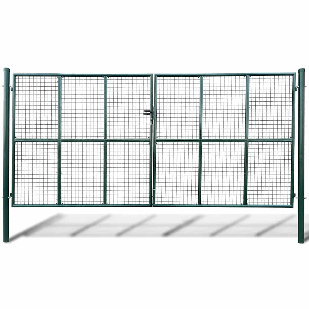 vidaXL Cancello da Giardino in Rete 400x175 cm