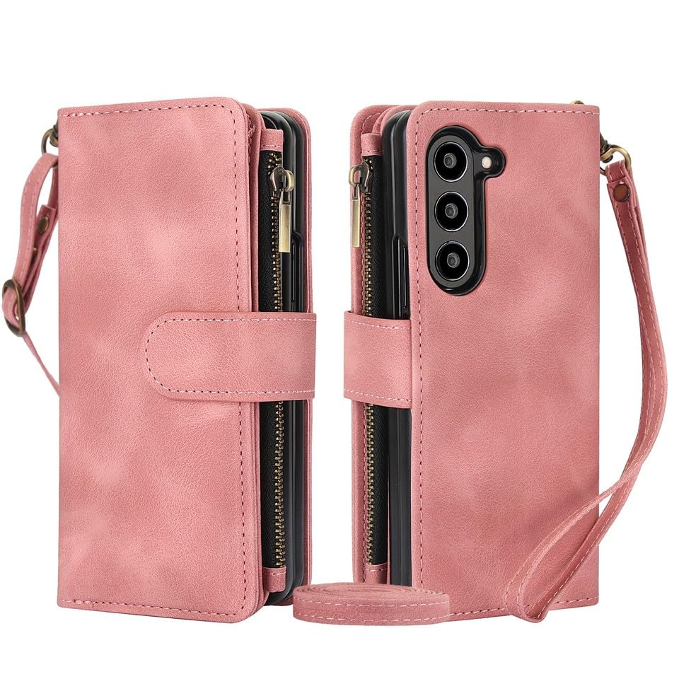 Coque Samsung Galaxy Z Fold 6 rose doré chic pour vos sorties et réunions