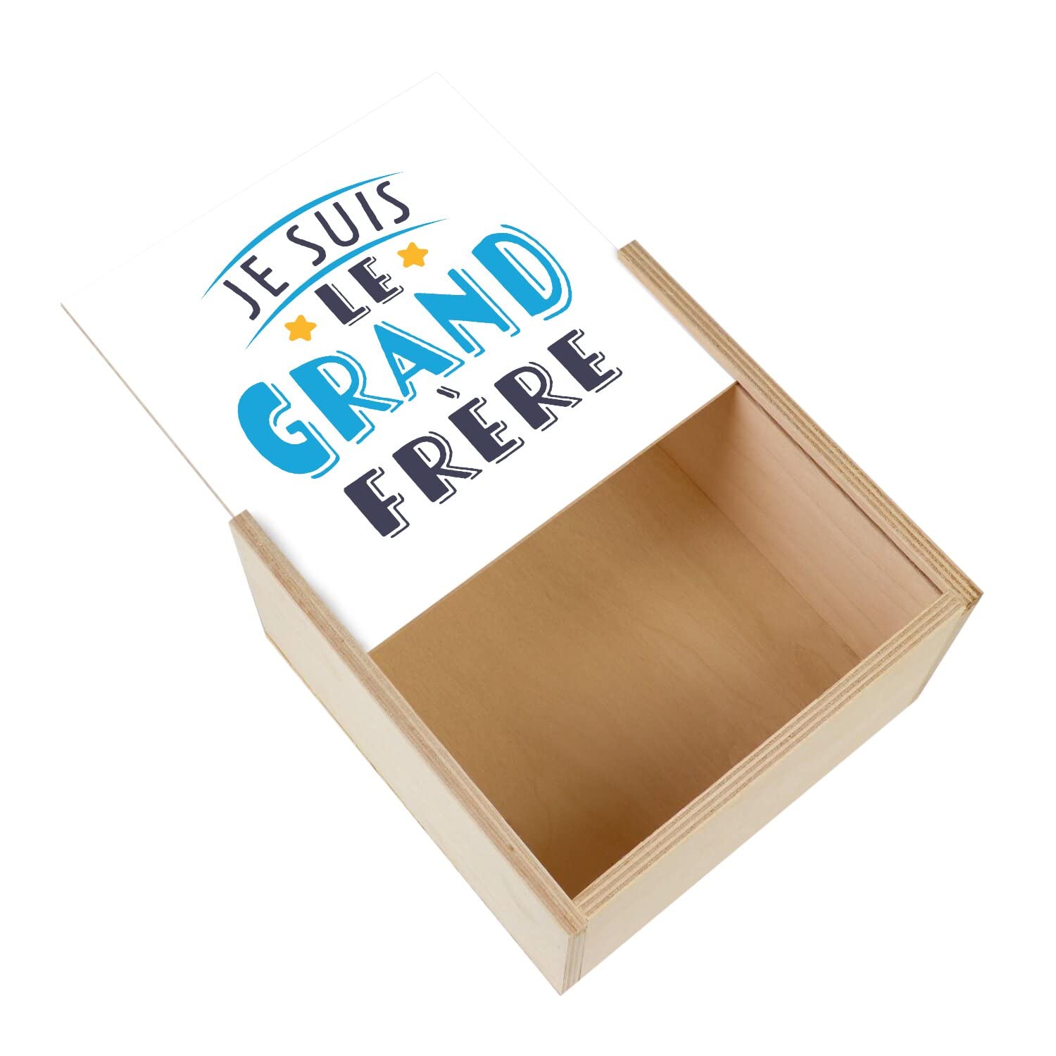 Boîte En Bois Coffret Good Vibes Only - Style Vintage Retro 70's Music Funk (11x11x3,5 Cm)