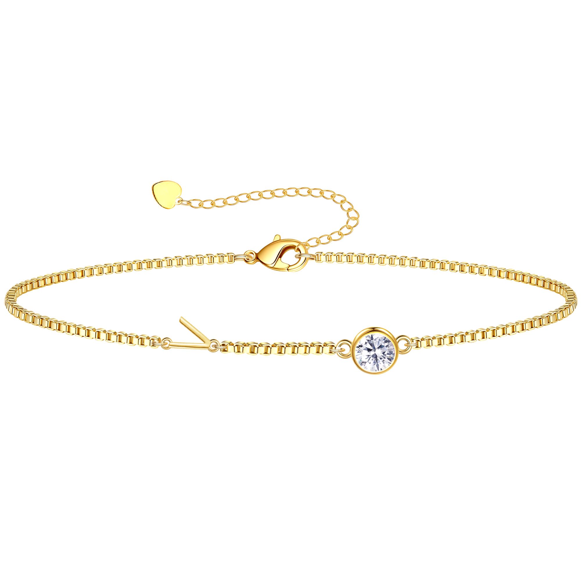 Birthstone Bracelets for Women, Initial Bracelet Teen Stocking Stuffers Birthday Gifts for Teen Girls Initial Bracelet Trendy Letter A-Z Dainty Bracelet 21st 30th Mom Birthday Gift Birthstone Jewelry