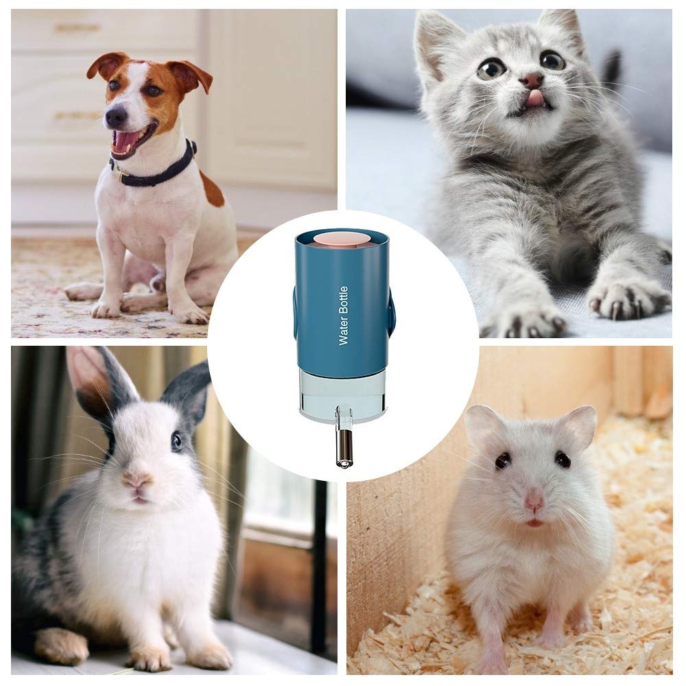 Abreuvoirs pour Petits Animaux, 500ml Distributeur d'eau Abreuvoirs Suspendu avec Fixation pour Hamster Lapin Chinchilla Petits Animaux de Compagnie