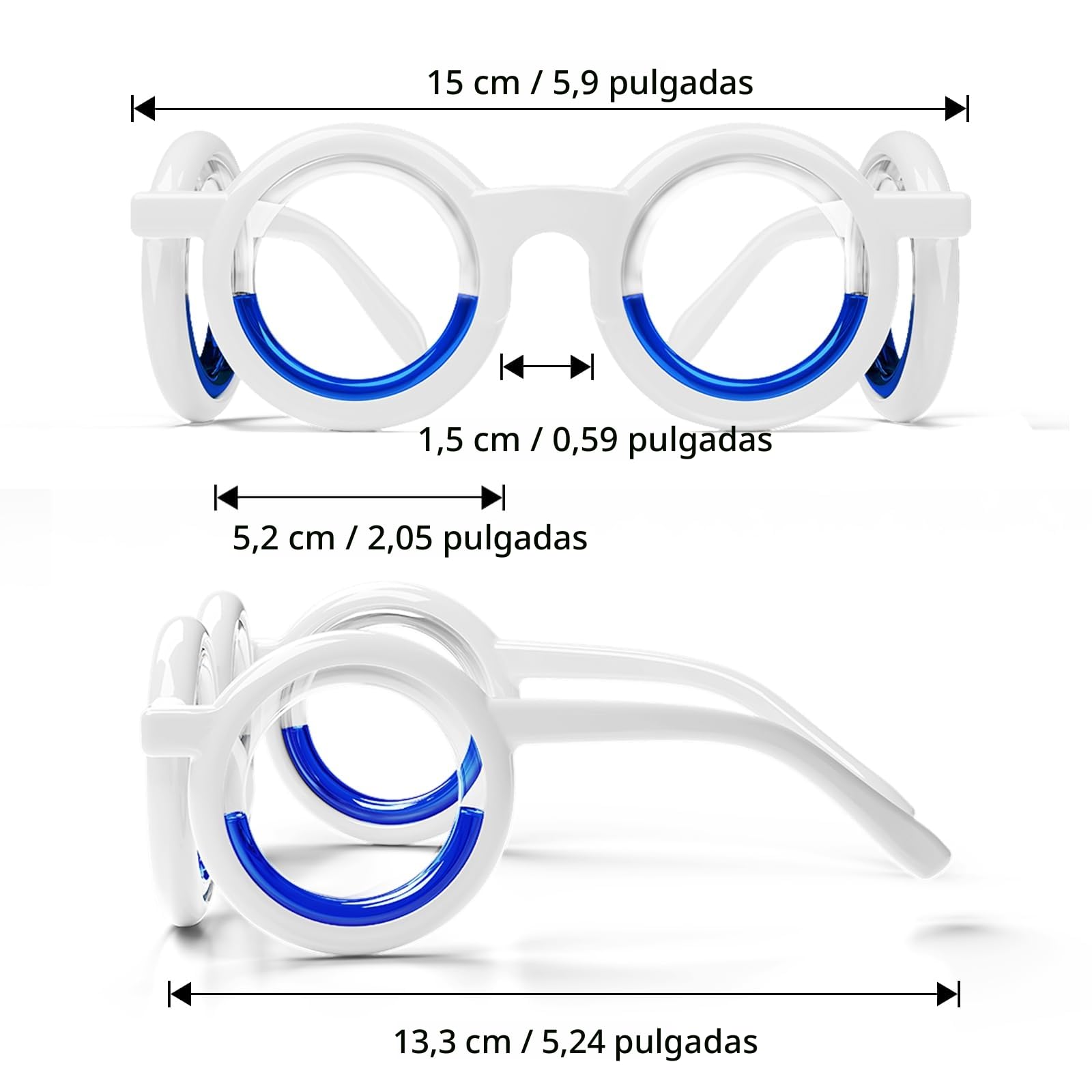 Hion Gafas inteligentes antimovimiento, ultraligeras y portátiles, para aliviar las náuseas, para deportes de viaje, juegos (XIN-1 glasses-DE-2)